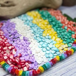 NEW Rainbow Multi Colors Puka Shell Beads Jewelry Making Lot DIY Nautical Beach